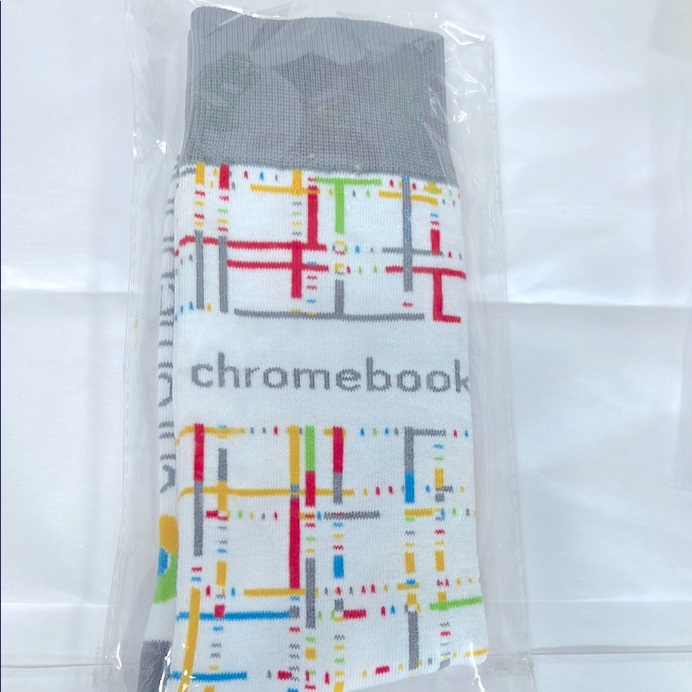 Chromebook Novelty Graphic Socks Crew Unisex NEW NWT